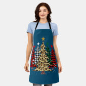 Vrolijk kerstfeest met buffels en luipaard schort (Gedragen)