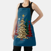 Vrolijk kerstfeest met buffels en luipaard schort (Insitu)