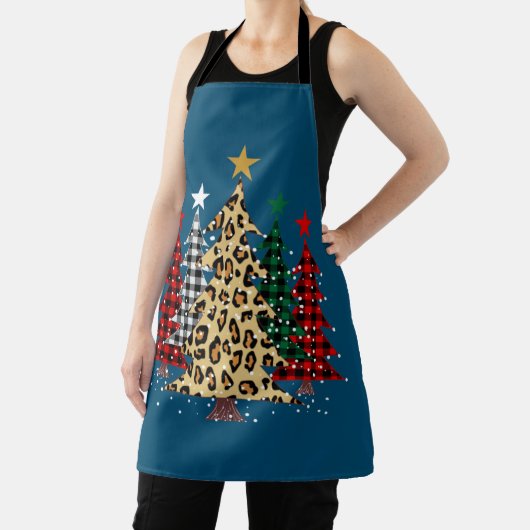 Vrolijk kerstfeest met buffels en luipaard schort (Insitu)