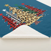 Vrolijk kerstfeest met buffels en luipaard sherpa deken (3/4)