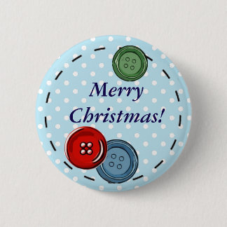 Vrolijk kerstfeest met Buttonnen en tik Ronde Button 5,7 Cm