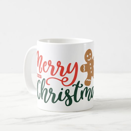 Vrolijk kerstfeest met Candy Cane Mok - Feestelijk (Voorkant links)