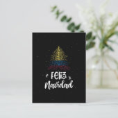 Vrolijk kerstfeest met Columbia vlag Feestdagenkaart (Staand voorkant)