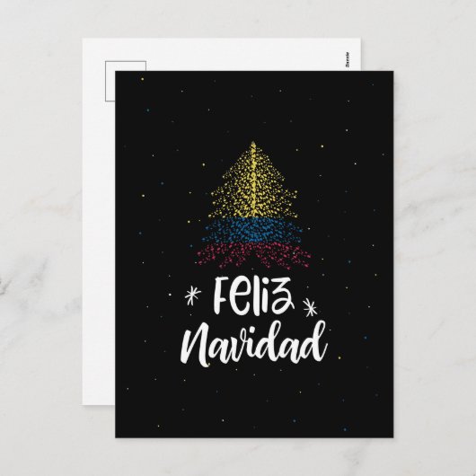 Vrolijk kerstfeest met Columbia vlag Feestdagenkaart (Voorkant / Achterkant)