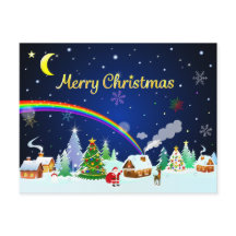 Vrolijk kerstfeest met crescent Moon