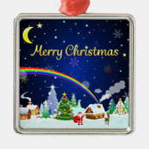 Vrolijk kerstfeest met crescent Moon