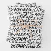 Vrolijk kerstfeest met de hand geschreven inpakpapier vel (In situ)