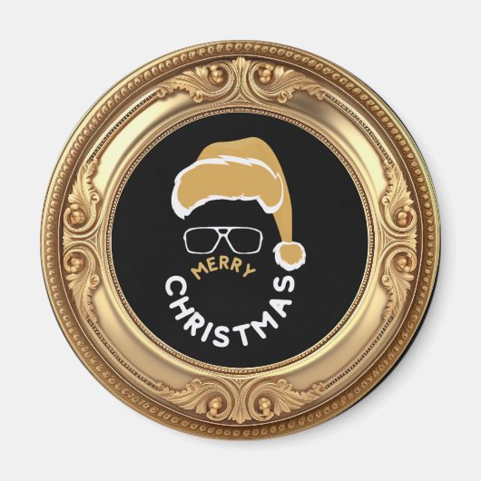 Vrolijk kerstfeest met de kerstman magneet (Voorkant)