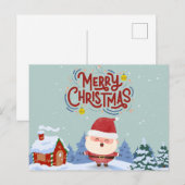 Vrolijk kerstfeest met de kerstman Traditionele sn Briefkaart (Voorkant / Achterkant)