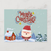 Vrolijk kerstfeest met de kerstman Traditionele sn Briefkaart (Voorkant)