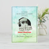 Vrolijk kerstfeest met de meeste problemen feestdagenkaart (Staand voorkant)