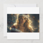 Vrolijk kerstfeest met de mooie Santa Angel Kaart (Achterkant)