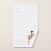Vrolijk kerstfeest met de vinger bad handdoek (Handdoek)