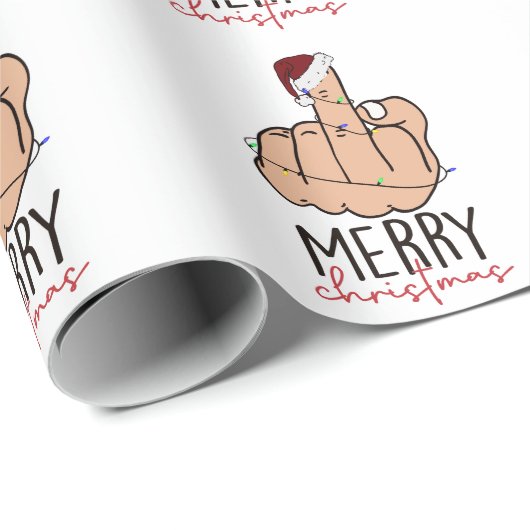 Vrolijk kerstfeest met de vinger cadeaupapier (Rol Hoek)