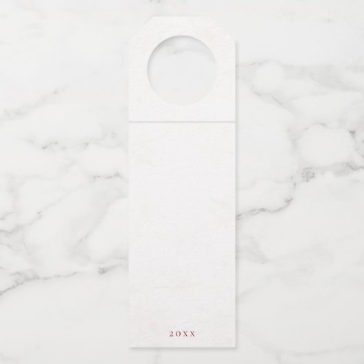 Vrolijk kerstfeest met de winter van Santa Champag Flessenhanger (Achterkant)