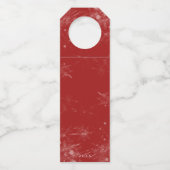 Vrolijk kerstfeest met de winter van Santa Champag Flessenhanger (Achterkant)