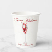Vrolijk kerstfeest met de winter van Santa Champag Papieren Bekers (Voorkant)