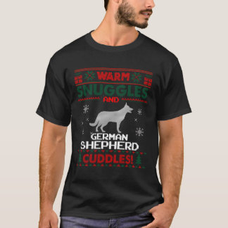 Vrolijk kerstfeest met Duitse herder Shepherd Dog T-shirt