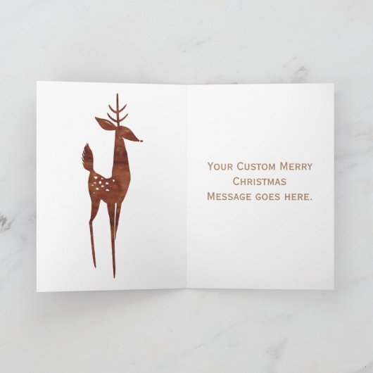 Vrolijk kerstfeest met een gezegende waterverf feestdagen kaart (Binnen)