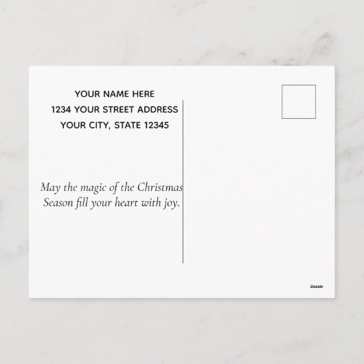 Vrolijk kerstfeest met een gezegende waterverf feestdagenkaart (Achterkant)