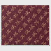 Vrolijk kerstfeest met een glanzend goudkleurige g cadeaupapier (Vlak)