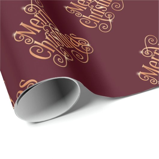 Vrolijk kerstfeest met een glanzend goudkleurige g cadeaupapier (Rol Hoek)