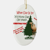Vrolijk kerstfeest met een kleine Hump Keramisch Ornament (Rechts)