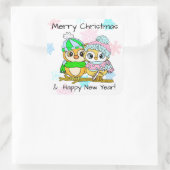 Vrolijk kerstfeest met een koevoet met een paar ke vierkante sticker (Tas)