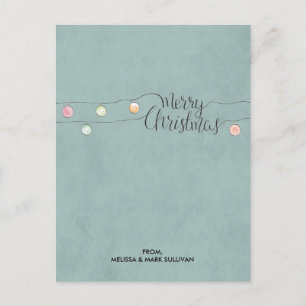 Vrolijk Kerstfeest met een Koord van Ornamenten Briefkaart