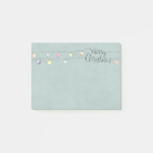 Vrolijk Kerstfeest met een Koord van Ornamenten Post-it® Notes (Voorkant)