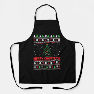 Vrolijk kerstfeest met een lelijke kerst schort