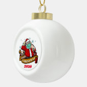 Vrolijk kerstfeest met een masker keramische bal ornament (Rechts)