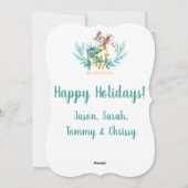 Vrolijk kerstfeest met een prettige kerst feestdagenkaart (Achterkant)