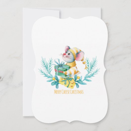 Vrolijk kerstfeest met een prettige kerst feestdagenkaart (Voorkant)