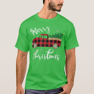 Vrolijk kerstfeest met een roodborstboom, pajama v t-shirt