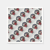 Vrolijk kerstfeest met een teder Teddy Bear Patter Servet (Voorkant)