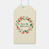 Vrolijk kerstfeest met eenvoudige traditionele ivo cadeaulabel (Voorkant)