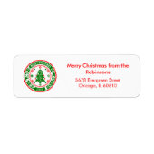 Vrolijk kerstfeest met familienaam etiket (Voorkant)