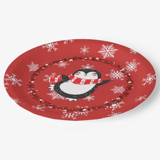 Vrolijk kerstfeest met feestdag Borden Papieren Bordje (Gekanteld)