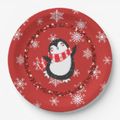 Vrolijk kerstfeest met feestdag Borden Papieren Bordje (Voorkant)