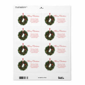 Vrolijk kerstfeest met feestdag etiket (Full Sheet)