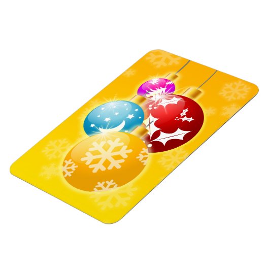 Vrolijk kerstfeest met feestelijke feestdagen magneet (Linkerzijde)