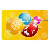 Vrolijk kerstfeest met feestelijke feestdagen magneet (Horizontaal)