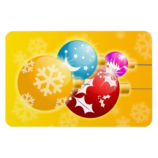 Vrolijk kerstfeest met feestelijke feestdagen magneet (Horizontaal)