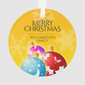 Vrolijk kerstfeest met feestelijke feestdagen ornament (achterkant)