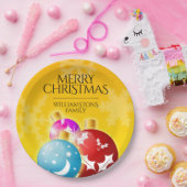 Vrolijk kerstfeest met feestelijke feestdagen papieren bordje (Feest)