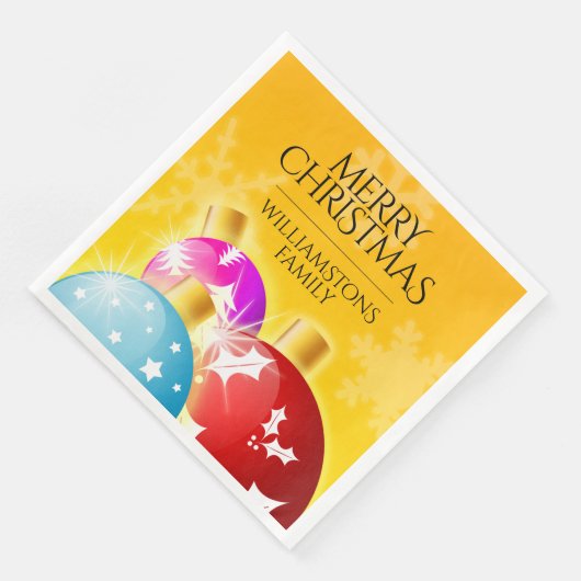 Vrolijk kerstfeest met feestelijke feestdagen servetten (Hoek)