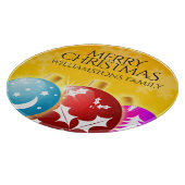 Vrolijk kerstfeest met feestelijke feestdagen snijplank (Hoek)