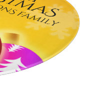 Vrolijk kerstfeest met feestelijke feestdagen snijplank (Hoek)