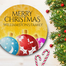 Vrolijk kerstfeest met feestelijke feestdagen snijplank